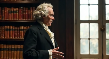 Ich bin Adam Smith, Ökonom, 1723-1790, der über menschliche Komponenten spricht