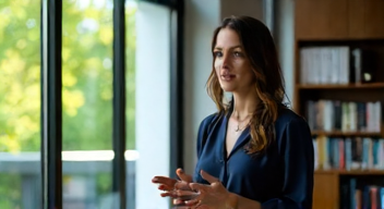 Ich bin Dr. Sarah Klein, Soziologin, 29 Jahre, die über ethische Standards spricht