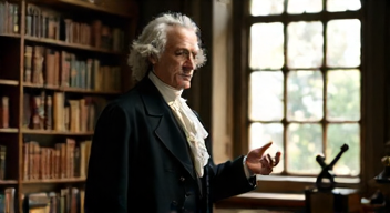 Ich bin Immanuel Kant, Philosoph, 1724-1804, und diskutiere den Einfluss von Wissenschaft