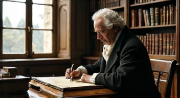 Ich bin Johann Wolfgang von Goethe, Dichter und Denker, 1749-1832, der über Innovationen reflektiert